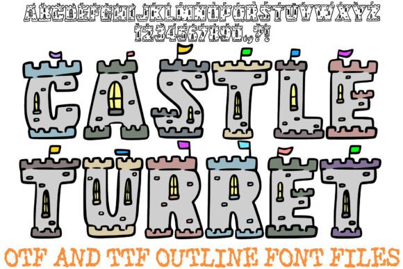 Castle Turret Font for Handmade Creations