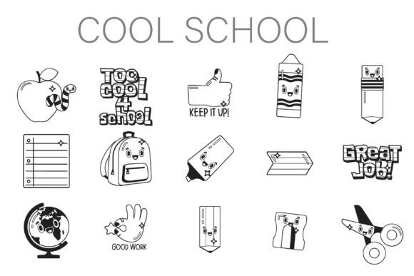 Cool School Dingbats: A Playful Font for Digital Projects
