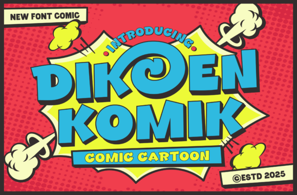 Dikcen Komik: A Playful Display Font for Editorial Design