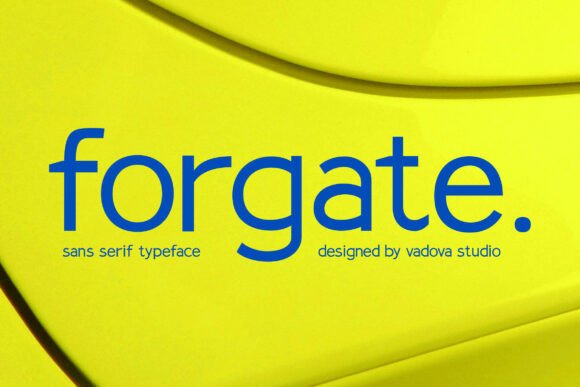Forgate: A Modern Sans Serif Font for Digital Branding