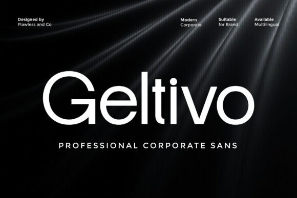 Geltivo: A Modern Sans Serif for Bold Branding