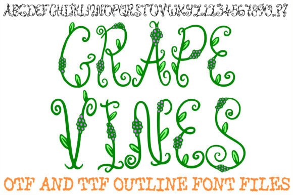 Grape Vine Whimsy Swirly Food: A Fresh Font for Branding