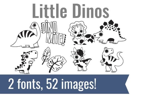 Little Dinos Dingbats: A Playful Font for Campaign Creativity