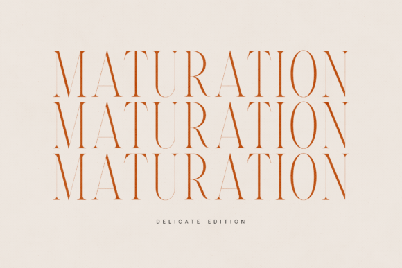 Maturation Delicate Edition: A Refined Serif Font for Timeless Branding
