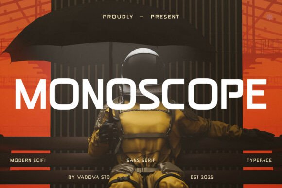 Monoscope: A Bold Sans Serif Font for Modern Craft Projects