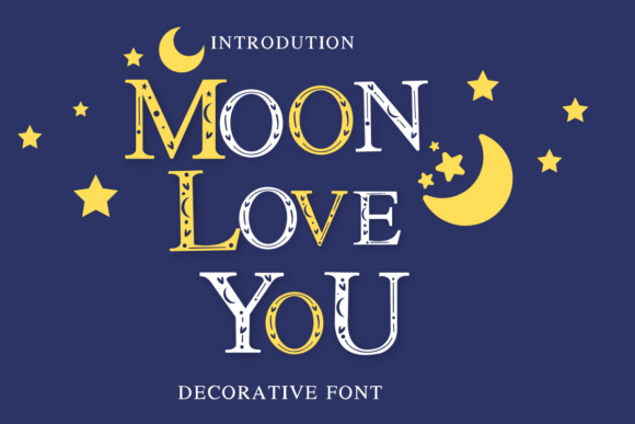 Moon Love You Font for Celestial Design
