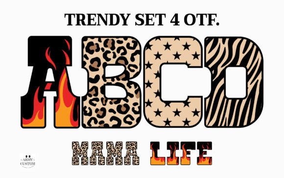 Trendy Set 4 Mama Life Font for Editorial Design